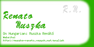 renato muszka business card