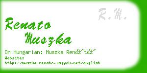 renato muszka business card